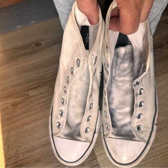 Converse Chuck Taylor High Top Platform Sneakers White Canvas Unisex 8.5 woman’s - Picture 3 of 12